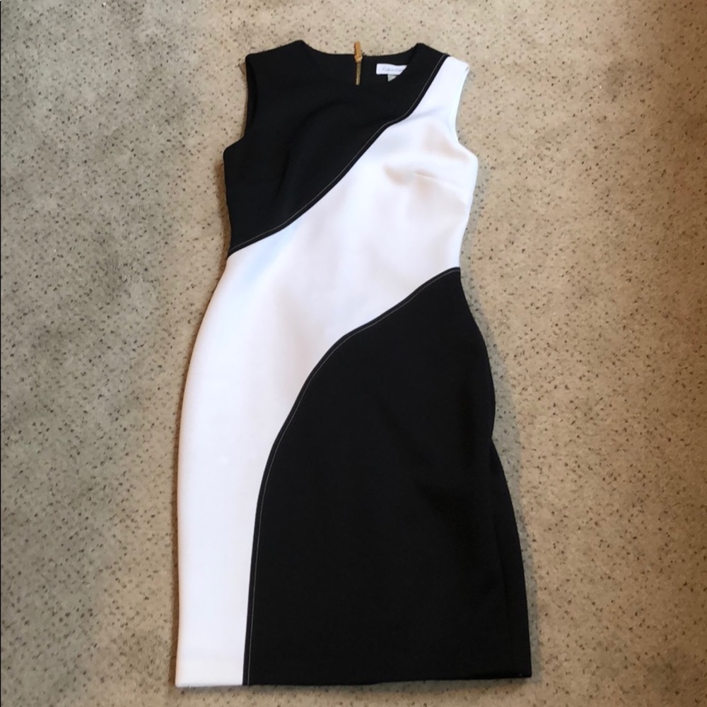 Classic black and white dress